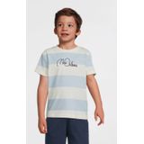 Quapi - T-shirt - Lichtblauw/Ecru - Katoenmix