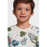 Quapi - FALLON - T-shirt - Groen - Regular Fit - Korte Mouwen