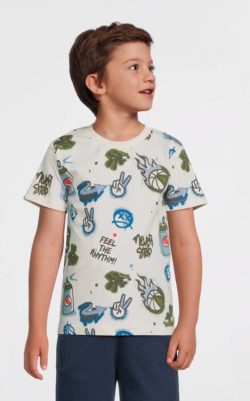 Quapi - FALLON - T-shirt - Groen - Regular Fit - Korte Mouwen