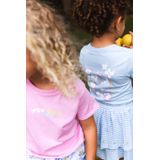 Quapi - T-shirt - Lichtblauw - Katoen/Elastaan