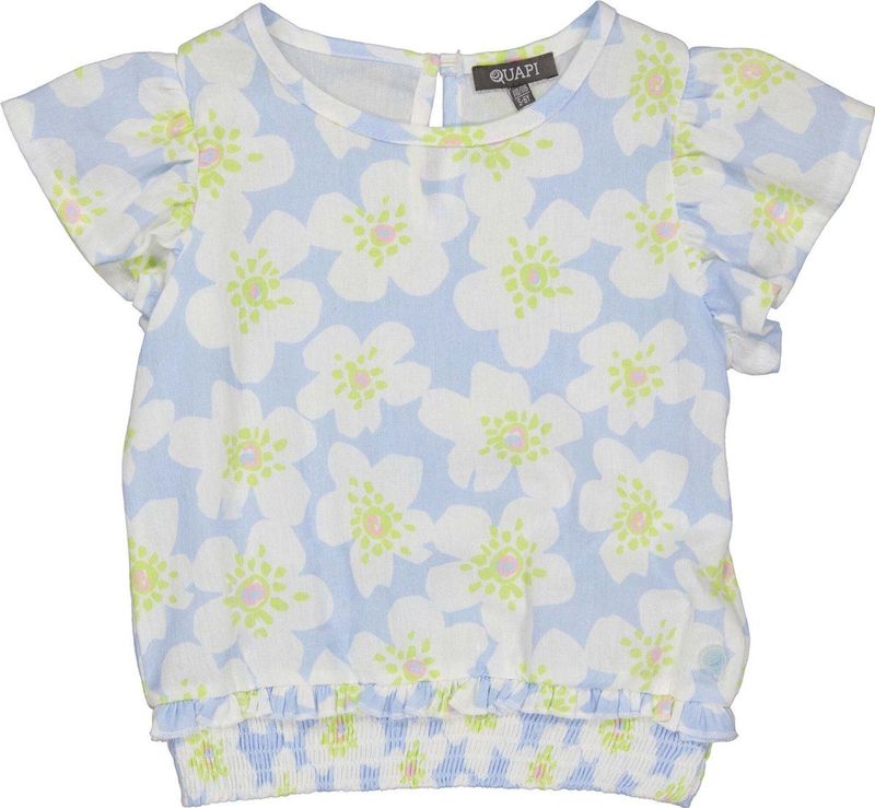 Quapi - T-shirt - Pastel Blue - Katoen