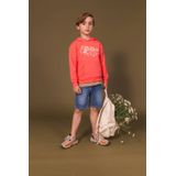 Quapi - FINCE - Hoodie - Rood - Regular Fit - 95% Katoen, 5% Elastaan