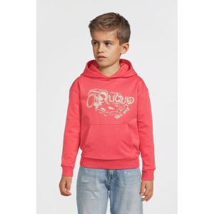 Quapi - FINCE - Hoodie - Rood - Regular Fit - 95% Katoen, 5% Elastaan
