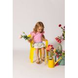 Quapi - Mini Jurk - Lichtroze Blauw Lichtgroen - Elastische Tailleband