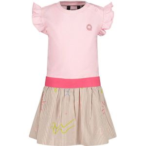 Quapi - Mini Jurk - Roze Beige Geel - Katoen