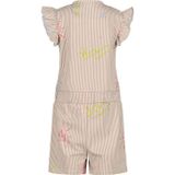 Quapi - Playsuit - Beige Roze Geel - Stretchkatoen - Ruches