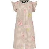 Quapi - Playsuit - Beige Roze Geel - Stretchkatoen - Ruches