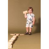 Quapi - Mini Sweatshort - Ecru/Antraciet - Korte Broek