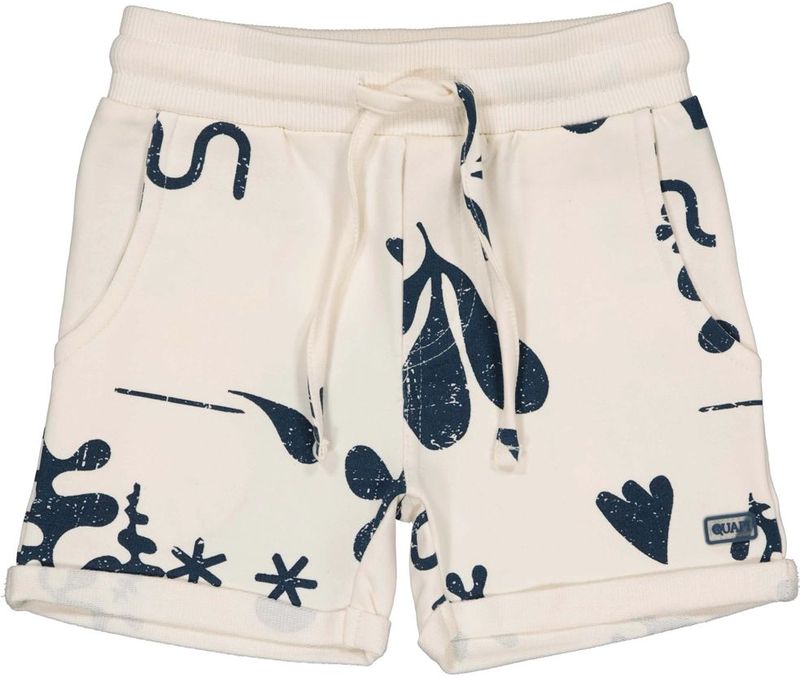 Quapi - Mini Sweatshort - Ecru/Antraciet - Korte Broek