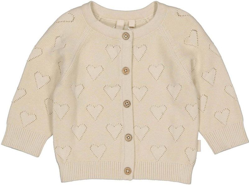 LEVV Newborn cardigan beige gebreid