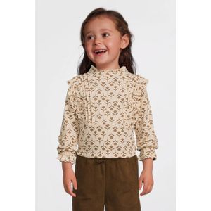 LEVV - Little Top - Katoen - Met Knoopsluiting - Rechte Mouwen - Opstaande Kraag