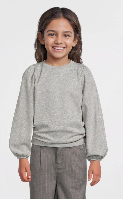 LEVV - TAMIKA - Longsleeve - Grijs - Regular Fit - Lurex