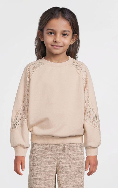 LEVV - TANNA - Sweater - Ecru - Regular Fit - Lange Mouwen