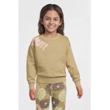 Quapi - Sweater - Kaki - 100% Katoen - Ronde Hals - Lange Mouwen