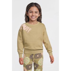 Quapi - Sweater - Kaki - 100% Katoen - Ronde Hals - Lange Mouwen