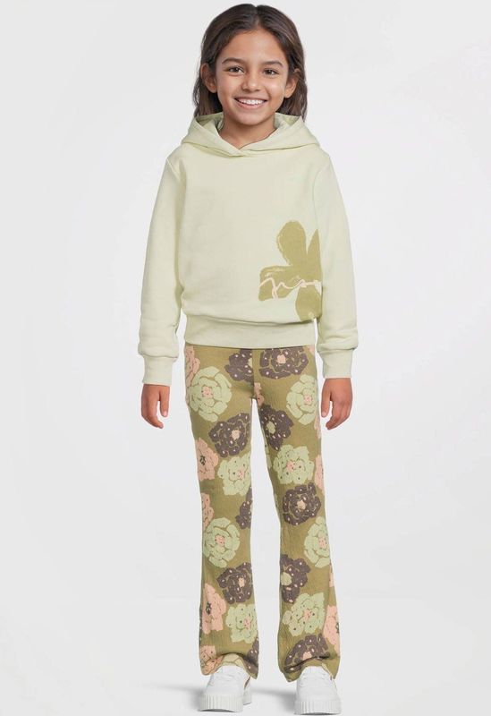 Quapi HOLT - Flared Broek - Groen-Roze - Voor Meisjes