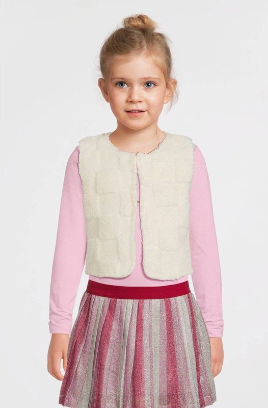 Quapi - HELEEN - Gilet - Ecru - Mouwloos - Teddy