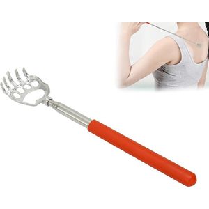 Narimano® Roestvrijstalen Rugkrabber, Rugkrabber Uitschuifbare Draagbare Schedelklauw Rugkrabber - met Rubberen Handvat voor Heren en Dames