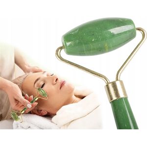 Narimano® Gezichtsrollen Natuurlijke Gezichtsschoonheid - Massage Tool Groene Jade Roller Gezicht Dunne - stimulator Dubbele Hoofd Slanke Hals Lichaam Ontspanning Gezicht Lifting Tool-1 roller