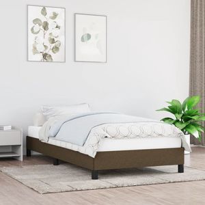 The Living Store Bedframe Dark Brown 193x93x25cm - Breathable and Durable Material - Sturdy Support Legs - Plywood Slats - Mattress Not Included