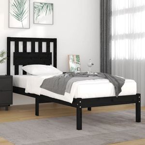 The Living Store Houten Bedframe - Klassiek - Bedframes - Afmeting- 195 x 80.5 x 31 cm - Ken- Massief grenenhout