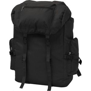 The Living Store Rugzak legerstijl 65 L zwart - Leger Rugzak - Rugbak - Wandelrugzak - Campingrugzak - Survivalrugzak