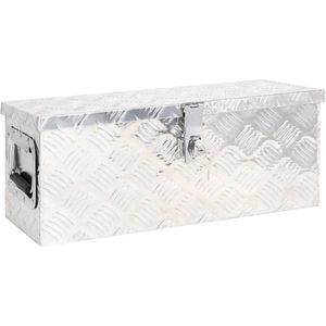 The Living Store Aluminium Opbergbox - 60 x 23.5 x 23 cm - Roestbestendig - Ruime binnenruimte
