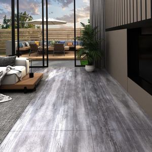 The Living Store Vloerplanken zelfklevend 2,51 m² 2 mm PVC mat houtgrijs - Pvc Vloer - Pvc Vloerplanken - Laminaat Look - Houten Vloer - Vinyl Vloer