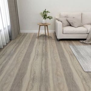 The Living Store Vloerplanken 20 st zelfklevend 1,86 m² PVC taupe - Pvc Vloeren - Pvc Vloerplanken - Zelfklevende Vloer - Taupen Vloer - Laminaat Look