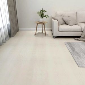 The Living Store Vloerplanken zelfklevend 55 st 5,11 m² PVC beige - Zelfklevende Pvc Vloeren - Pvc Vloerplanken - Beige Vloeren - Laminaat Look - Vinyl Vloer