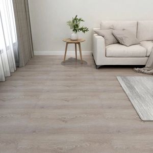 The Living Store Vloerplanken zelfklevend 55 st 5,11 m² PVC taupe - Pvc Vloeren - Pvc Vloerplanken - Zelfklevende Vloerplanken - Vinyl Vloer - Taupen Vloer
