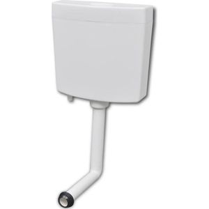 The Living Store Toiletstortbak met watertoevoer onderin 3/6 L wit - Toiletreservoir - Toiletstortbak - Wc-reservoir - Spoelbak - Toiletaccessoires