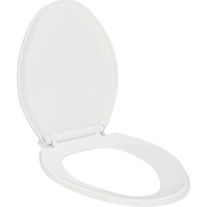 The Living Store toiletbril productgrootte - soft-close quick-release - wit polypropyleen 47x35cm 110-170mm 15mm - Geschikt voor alle standaard toiletpotten