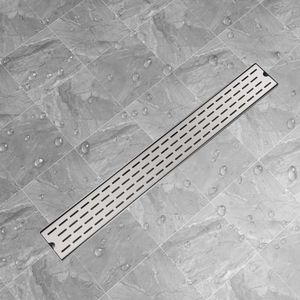The Living Store Doucheafvoer rechthoekig 930 x 140 mm roestvrij staal - Rechthoekige Doucheput - Doucheslang - Douchebak Accessoires - Roestvast Stalen Doucheput - Douche Put