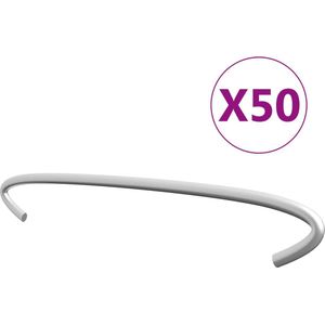 The Living Store Gabionhaken 50 st 20 cm gegalvaniseerd staal - Gabionhaken - Schanskorfafstandhouders - Afstandhouder - Schuttingmateriaal - Tuingereedschap