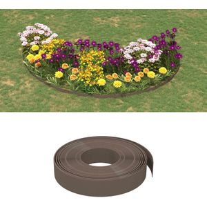 The Living Store Tuinrand - Flexibel - Bruin - 10 m x 10 cm - PE - Duurzaam