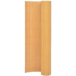 The Living Store Tuinafscheiding dubbelzijdig 110x500 cm geel - Tuin Hek - Pvc Schutting - Buis Schutting - Afscheiding Tuin - Zonwering Tuin