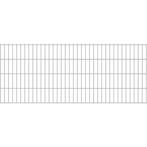 The Living Store Dubbelstaafmat Schutting 2.008 x 0.83 m - Zilver - Verzinkt Staal