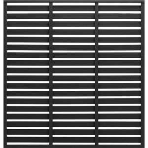 vidaXL Houten Schutting - Schuttingpaneel - Schuttingpaneel 180x180 cm HKC zwart - Zwarte Schutting - Buitenschutting - Privacy Scherm