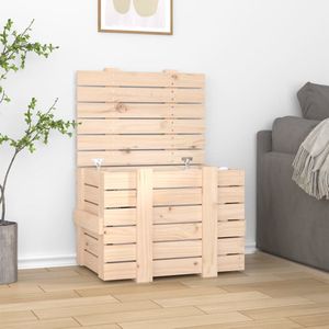 The Living Store Opbergdoos Massief Grenenhout - 58 x 40.5 x 42 cm - Rustieke uitstraling
