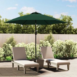 vidaXL Parasoldek - Parasolhoes - Vervangingsdoek voor parasol 300 cm groen - Parasolvanger - Zonnezeil - Buitendoek