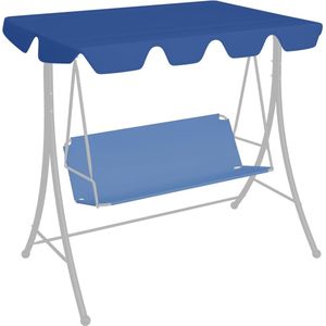 The Living Store Schommelbank Luifel - Blauw - 188/168x110/145 cm - Waterafstotend - PVC-Coating