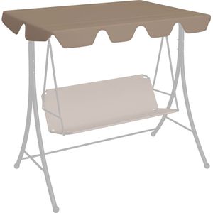 The Living Store Schommelbankluifel - Stof 100% polyester met PVC-coating - Taupe - 248 x 186 cm (L x B) - Geschikt voor schommelbanken 188/168 x 110/145 cm - Waterafstotend - Geen montage vereist