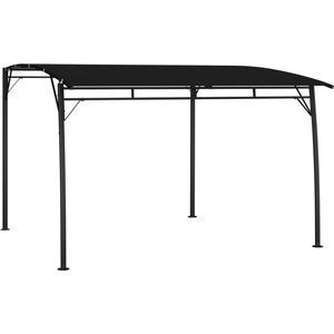 The Living Store Zonneluifel 3x3x2,55 m antracietkleurig - Zonnescherm - Tuinuitzetting - Prieel - Overkapping - Tuinparty