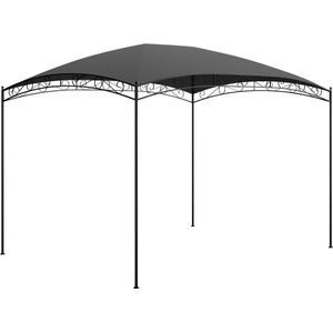 The Living Store Paviljoen 3x4m - Antraciet - Staal en stof - PA-coating