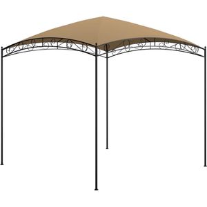 The Living Store Prieel Stalen Constructie - 3 x 3 x 2.65 m - Taupe