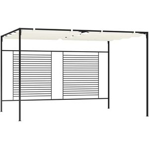 The Living Store Paviljoen met Uittrekbaar Dak - 3x4x2.3m - Crème - IJzer/metaal