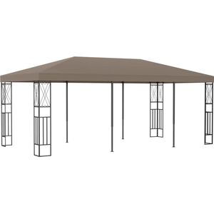 The Living Store Tuinpaviljoen - 6 x 3 x 2.6 m - Staal en polyester - Taupe