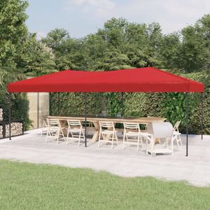 The Living Store Inklapbare Partytent - 580x292x245 cm - 210D Oxford Stof - Staal