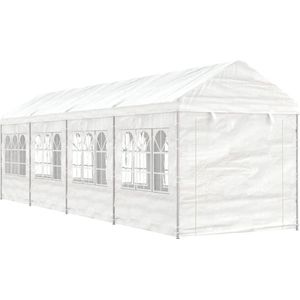 The Living Store Partytent Prieel - 8.92 x 2.28 x 2.69 m - PE-materiaal - Stevig frame - Bescherming tegen zon - regen en wind